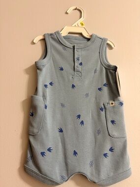Carter's Blue Sleeveless Pocket One-Piece Bodysuit
